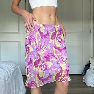 Vintage purple Copper Key midi skirt